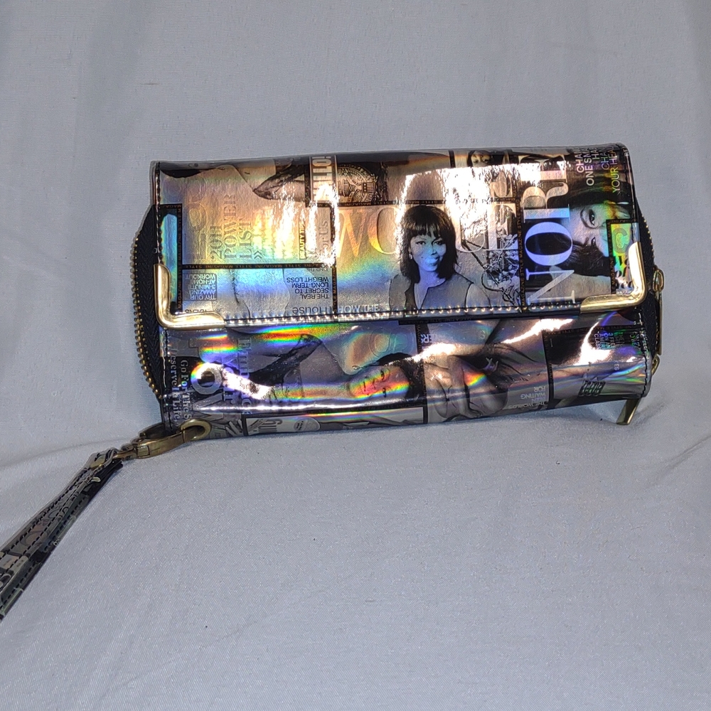 Michelle Obama wallet decorated with photo shoot magazine covers